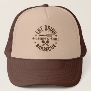 Cool Grandpa's BBQ woordkunst Trucker Pet