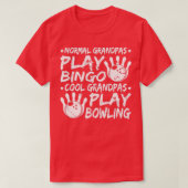 Cool Grandpas Bowling Fathers Day Bowler T T-shirt (Design voorkant)