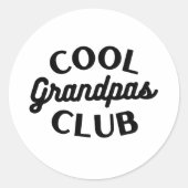 Cool Grandpas Club Grappige Grootouders Dag Opa Ronde Sticker (Voorkant)