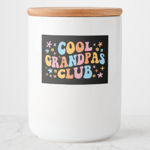 Cool Grandpas Club III Voedselcontainer Etiket