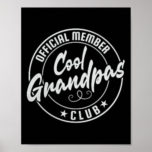 Cool Grandpas Club officieel lid  Poster (Voorkant)