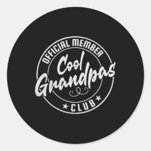Cool Grandpas Club officieel lid  Ronde Sticker