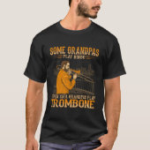 Cool Grandpas Play Trombone - Oud Grungy Western S T-shirt (Voorkant)