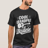 Cool Grandpas Play Ukulele – Funny Music T-shirt v (Voorkant)