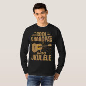 Cool Grandpas Play Ukulele  Player Music  Graphic T-shirt (Voorkant volledig)