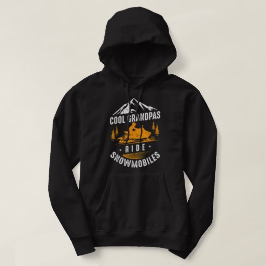 Cool Grandpas Ride Snowmobies - Snowmobile Dad Gr Hoodie (Design voorkant)