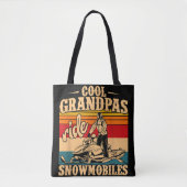 Cool Grandpas rides Snowmobies Snowmobile Snowmob Draagtas (Voorkant)