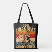 Cool Grandpas rides Snowmobies Snowmobile Snowmob Draagtas (Achterkant)