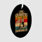Cool Grandpas rides Snowmobies Snowmobile Snowmob Ornament (voorkant)