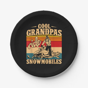 Cool Grandpas rides Snowmobies Snowmobile Snowmob Papieren Bordje