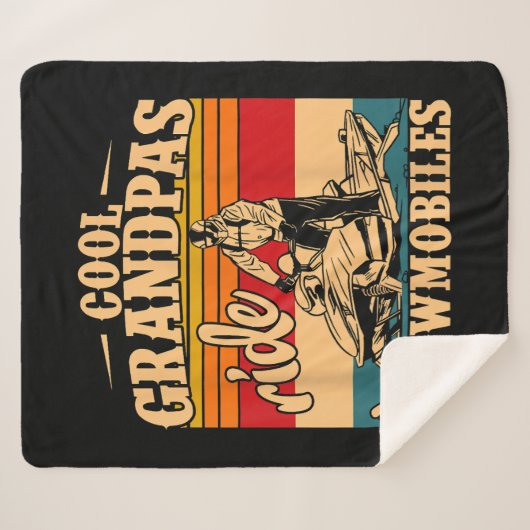 Cool Grandpas rides Snowmobies Snowmobile Snowmob Sherpa Deken (Voorkant (horizontaal))