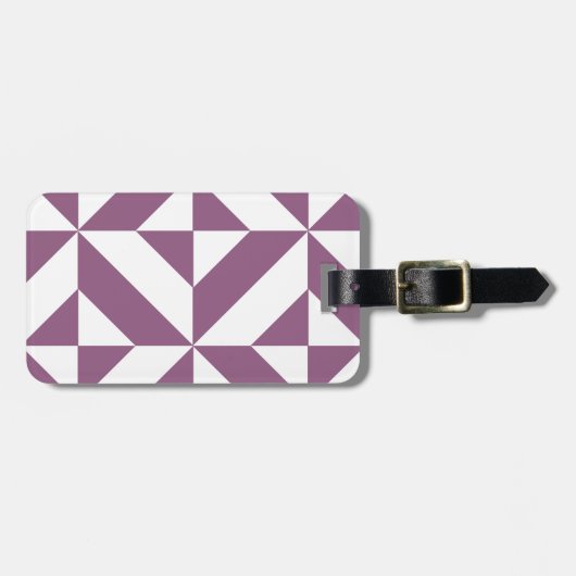Cool Grape Geometric Deco Cube Pattern Bagagelabel (Voorkant horizontaal)