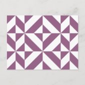 Cool Grape Geometric Deco Cube Pattern Briefkaart (Voorkant)
