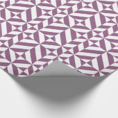Cool Grape Geometric Deco Cube Pattern Cadeaupapier (Hoek)
