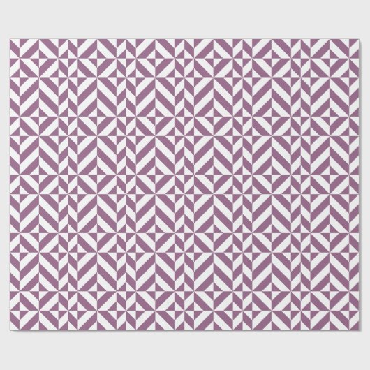 Cool Grape Geometric Deco Cube Pattern Cadeaupapier (Vlak)