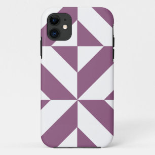 Cool Grape Geometric Deco Cube Pattern iPhone 11 Hoesje