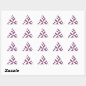 Cool Grape Geometric Deco Cube Pattern Driehoek Sticker (Vel)