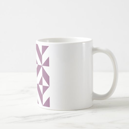 Cool Grape Geometric Deco Cube Pattern Koffiemok (Rechts)