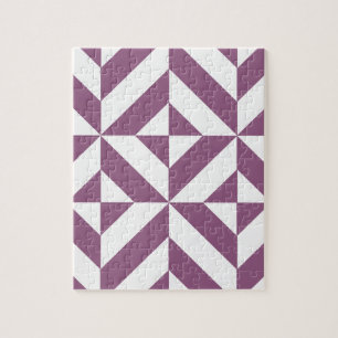 Cool Grape Geometric Deco Cube Pattern Legpuzzel