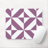 Cool Grape Geometric Deco Cube Pattern Muismat (Met muis)