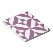 Cool Grape Geometric Deco Cube Pattern Notitieblok (Schuin)