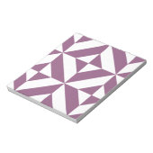 Cool Grape Geometric Deco Cube Pattern Notitieblok (Gedraaid)