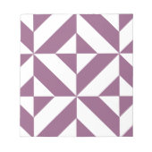 Cool Grape Geometric Deco Cube Pattern Notitieblok (Voorkant)