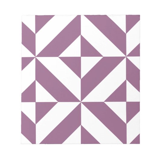 Cool Grape Geometric Deco Cube Pattern Notitieblok (Voorkant)