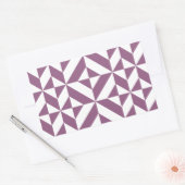 Cool Grape Geometric Deco Cube Pattern Rechthoekige Sticker (Envelop)