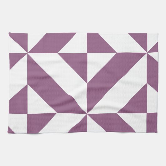 Cool Grape Geometric Deco Cube Pattern Theedoek (Horizontaal)