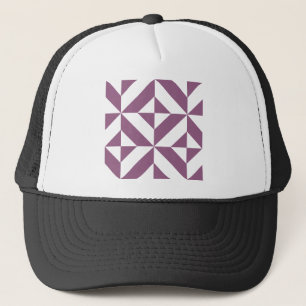 Cool Grape Geometric Deco Cube Pattern Trucker Pet