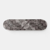 Cool Graphic Black en White Tribal Tattoo Pattern Skateboard (Horizontaal)