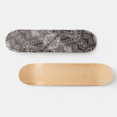 Cool Graphic Black en White Tribal Tattoo Pattern Skateboard (Horizontaal)