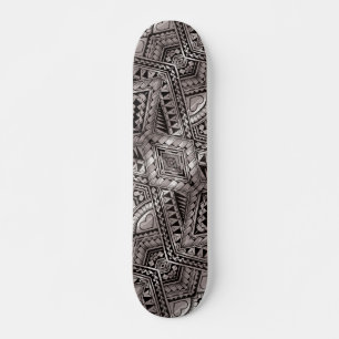 Cool Graphic Black en White Tribal Tattoo Pattern Skateboard