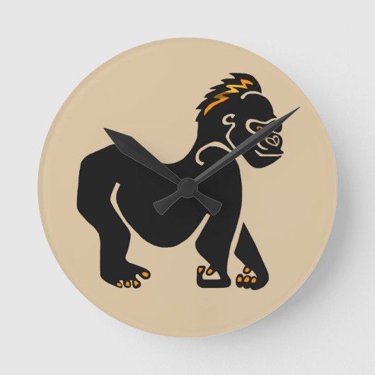 Cool graphic GORILLA -Dierenvriend- Aap- Primaat Ronde Klok (Voorkant)