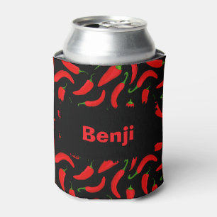 Cool Graphic Print Red Chili Pepper Blikjeskoeler