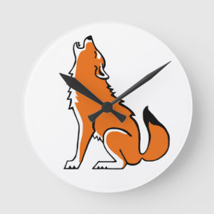 Cool graphic - Red WOLF - Wildlife - Verenigde Sta Ronde Klok