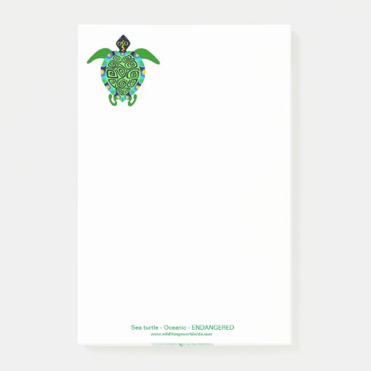 Cool graphic - Zee Turtle - Conservation - Post-it® Notes (Voorkant)