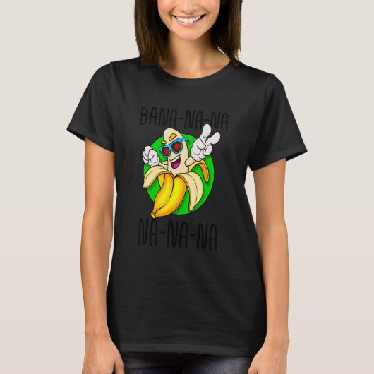 Cool Grappig Sarcastisch Banaan Illustratie Grafis T-shirt (Voorkant)