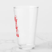 Cool Grappig Stijlvol Modern Vrolijk Kerstbier Glas (Links)