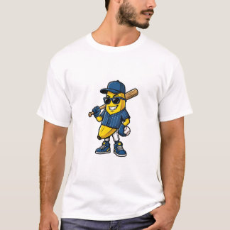 : Cool Grappige Honkbal Banaan Speler Sport Mascot T-shirt