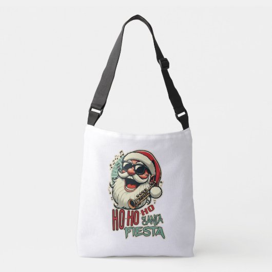 Cool grappige Kerstman met zonnebril - Ho-ho-ho Crossbody Tas (Voorkant)