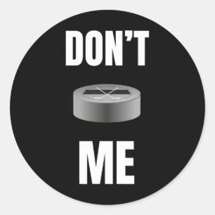 Cool Grappige Puck Met Stick Hockey Ronde Sticker
