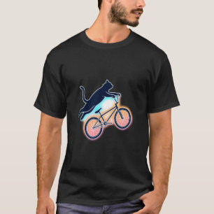 Cool & Grappige Vliegende Kat die op BMX-fiets rij T-shirt