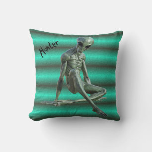 Cool Gray Alien Pillow Kussen