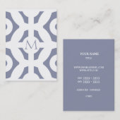 Cool Gray Geometric Pattern Visitekaartje (Voorkant / Achterkant)