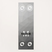 Cool Gray Geometry Mesh pret Music Speaker Monogra Yogamat (Voorkant)