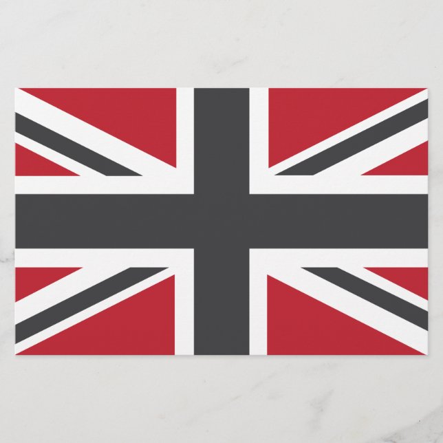 Cool Gray Red Union Jack British (UK) vlag (Voorkant)