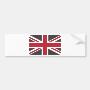 Cool Gray Red Union Jack British (UK) vlag Bumpersticker