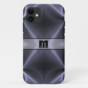 Cool Gray Shiny Stainless Steel Metal 14 iPhone 11 Hoesje